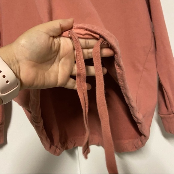 Miles by Madewell Pullover Sweatshirt Fleece Crew Neck Dusty Pink Oversized XS - Picture 6 of 8